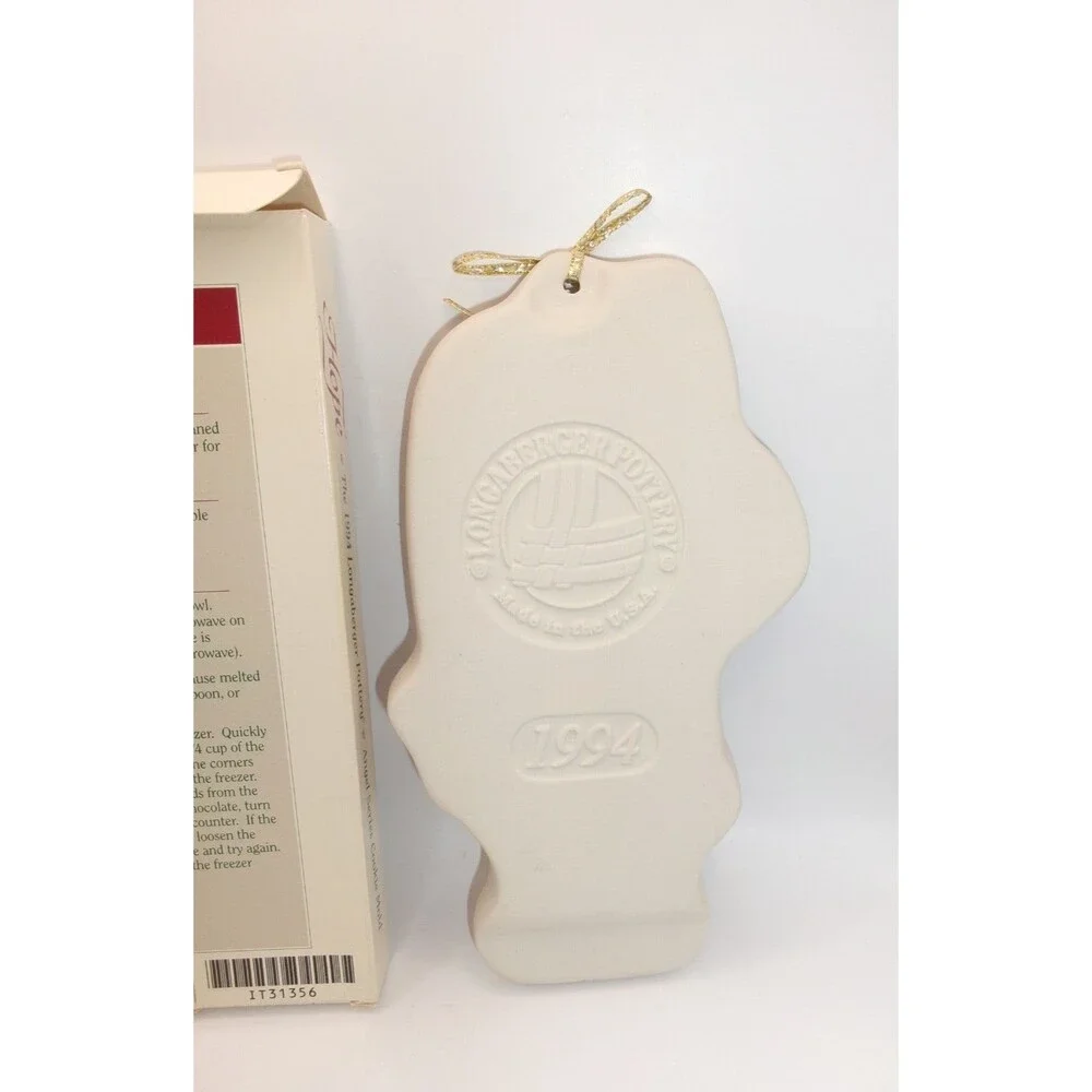 Longaberger Pottery Cookie Candy Mold Hope Angel Christmas 1994 New with Box